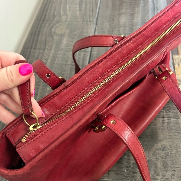 Coach bag, Red with gold hardware. VGUC - Picture 5 of 7